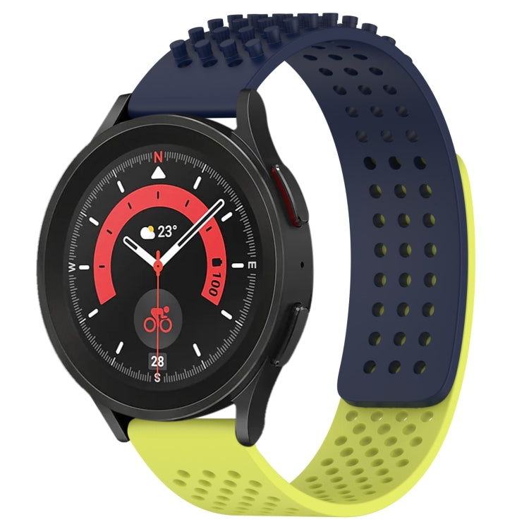 20mm Holes Breathable 3D Dots Silicone Watch Band, For Samsung Galaxy Watch 5 Pro  45mm