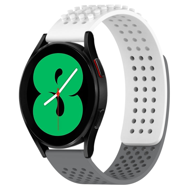 20mm Holes Breathable 3D Dots Silicone Watch Band, For Samsung Galaxy Watch 4 44mm