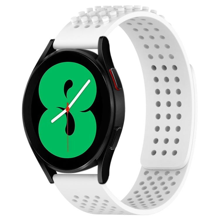 20mm Holes Breathable 3D Dots Silicone Watch Band, For Samsung Galaxy Watch 4 44mm