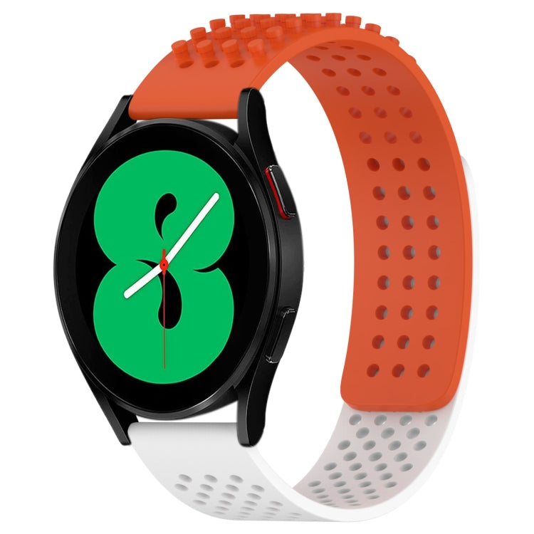 20mm Holes Breathable 3D Dots Silicone Watch Band, For Samsung Galaxy Watch 4 44mm