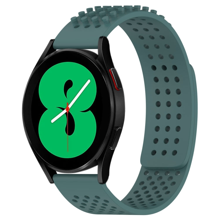 20mm Holes Breathable 3D Dots Silicone Watch Band, For Samsung Galaxy Watch 4 44mm