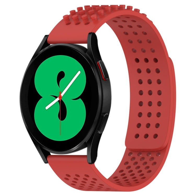 20mm Holes Breathable 3D Dots Silicone Watch Band, For Samsung Galaxy Watch 4 44mm