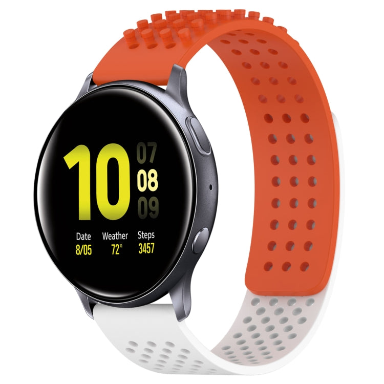 20mm Holes Breathable 3D Dots Silicone Watch Band, For Samsung Galaxy Watch Active 2 40mm