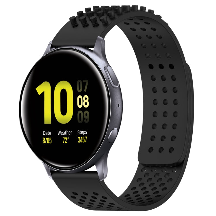 20mm Holes Breathable 3D Dots Silicone Watch Band, For Samsung Galaxy Watch Active 2 40mm
