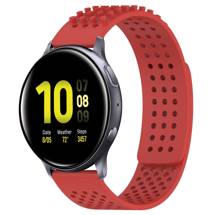 20mm Holes Breathable 3D Dots Silicone Watch Band, For Samsung Galaxy Watch Active 2 40mm