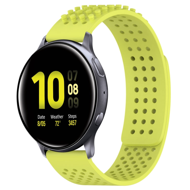 20mm Holes Breathable 3D Dots Silicone Watch Band, For Samsung Galaxy Watch Active 2 40mm