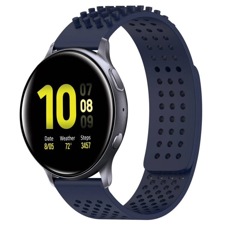 20mm Holes Breathable 3D Dots Silicone Watch Band, For Samsung Galaxy Watch Active 2 40mm