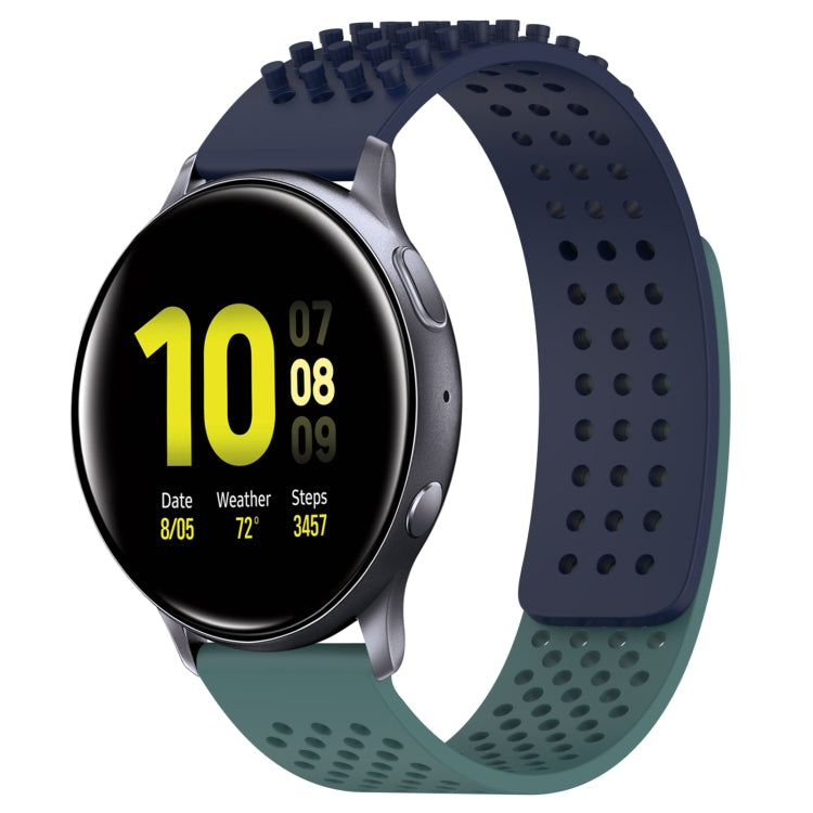 20mm Holes Breathable 3D Dots Silicone Watch Band, For Samsung Galaxy Watch Active 2 40mm