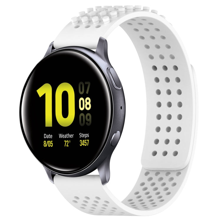 20mm Holes Breathable 3D Dots Silicone Watch Band, For Samsung Galaxy Watch Active 2 44mm