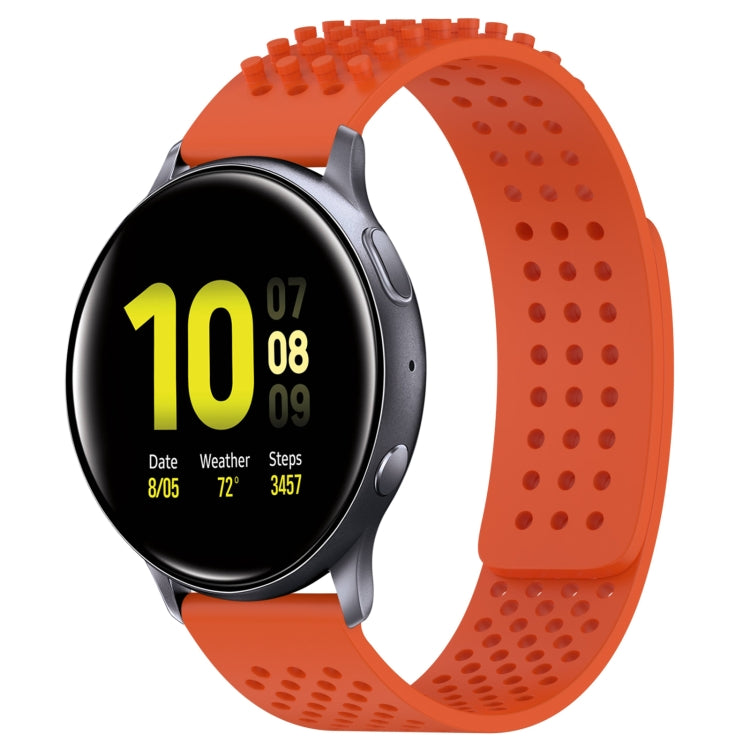 20mm Holes Breathable 3D Dots Silicone Watch Band, For Samsung Galaxy Watch Active 2 44mm