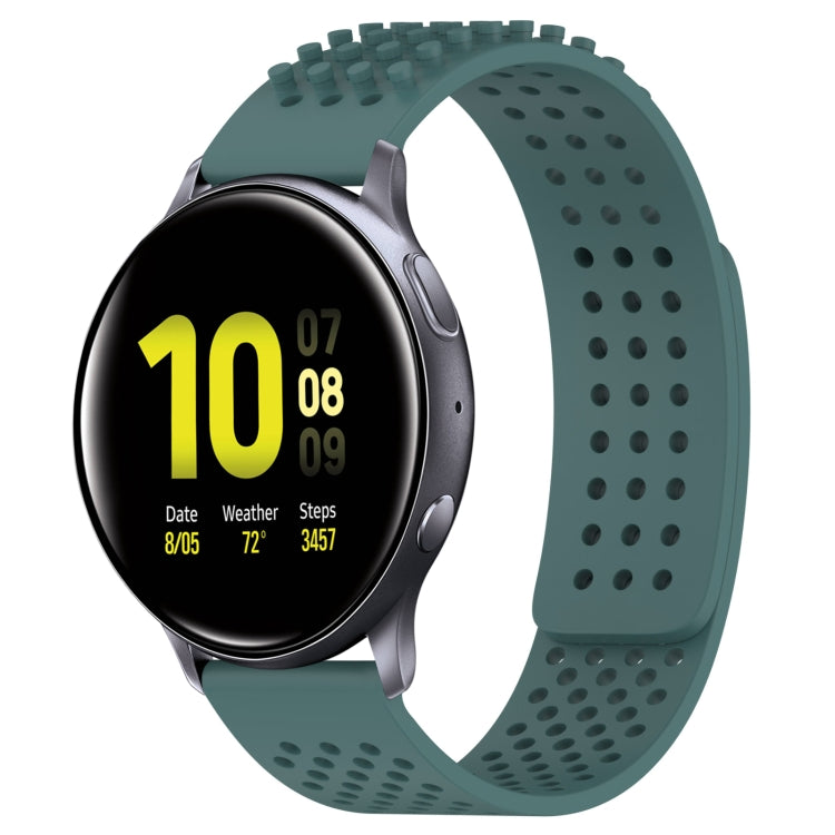 20mm Holes Breathable 3D Dots Silicone Watch Band, For Samsung Galaxy Watch Active 2 44mm