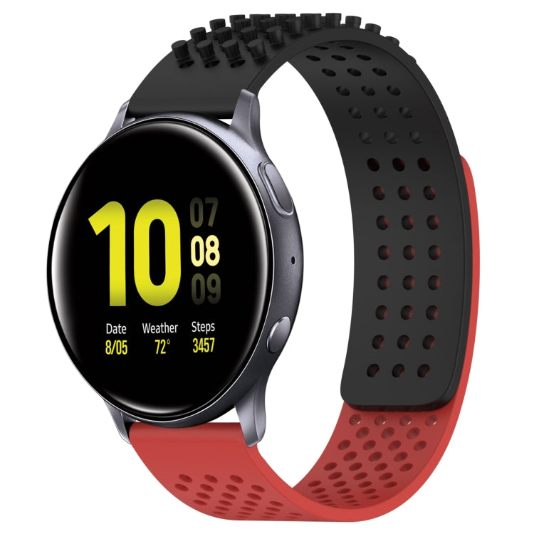 20mm Holes Breathable 3D Dots Silicone Watch Band, For Samsung Galaxy Watch Active 2 44mm