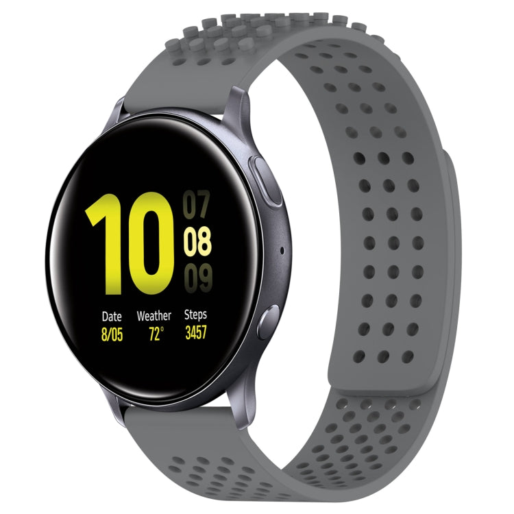 20mm Holes Breathable 3D Dots Silicone Watch Band, For Samsung Galaxy Watch Active 2 44mm