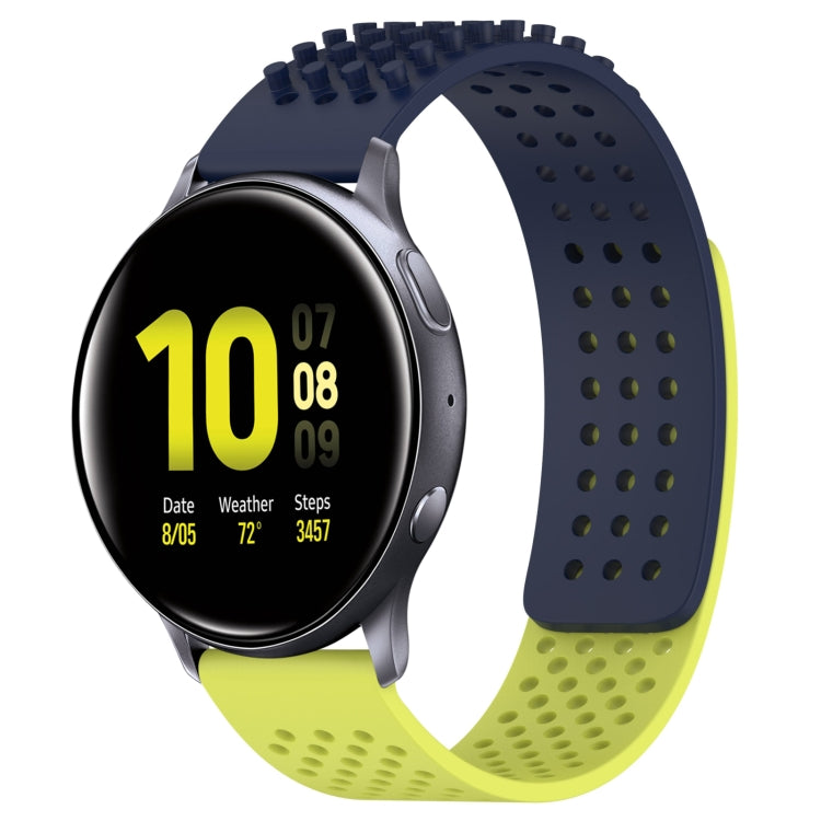 20mm Holes Breathable 3D Dots Silicone Watch Band, For Samsung Galaxy Watch Active 2 44mm