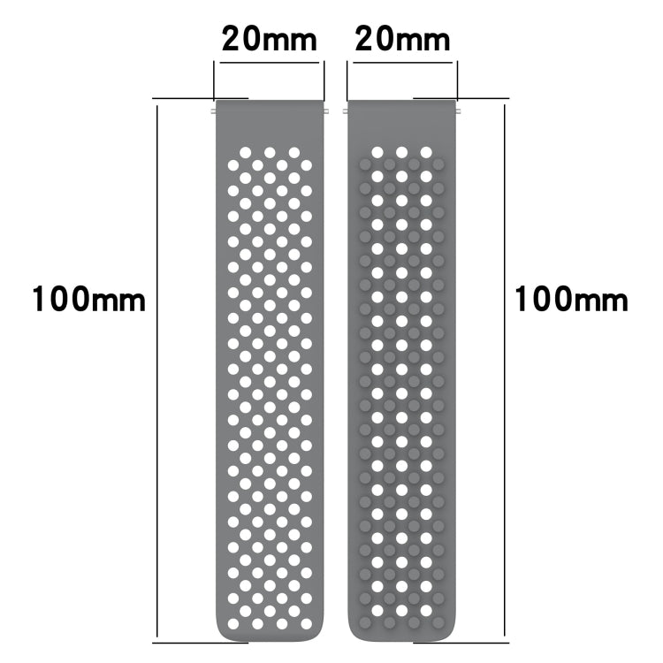 20mm Holes Breathable 3D Dots Silicone Watch Band, For Samsung  Galaxy Watch 4 Classic 42mm