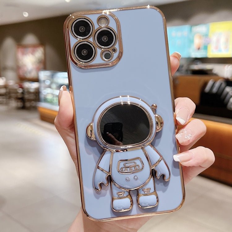 Electroplating Astronaut Holder Phone Case, For iPhone 15 Pro Max, For iPhone 15 Pro, For iPhone 15 Plus, For iPhone 15