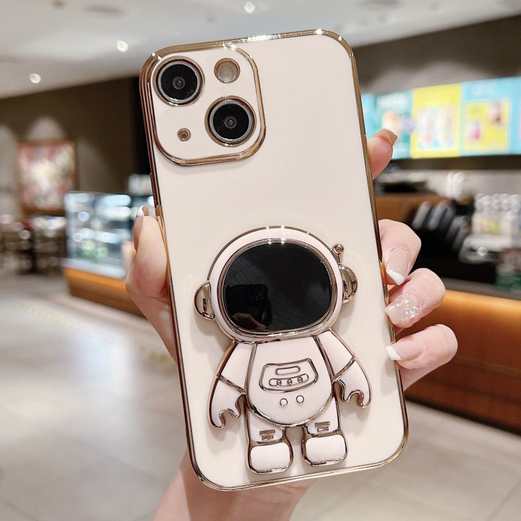 Electroplating Astronaut Holder Phone Case, For iPhone 15 Pro, For iPhone 15 Plus, For iPhone 15