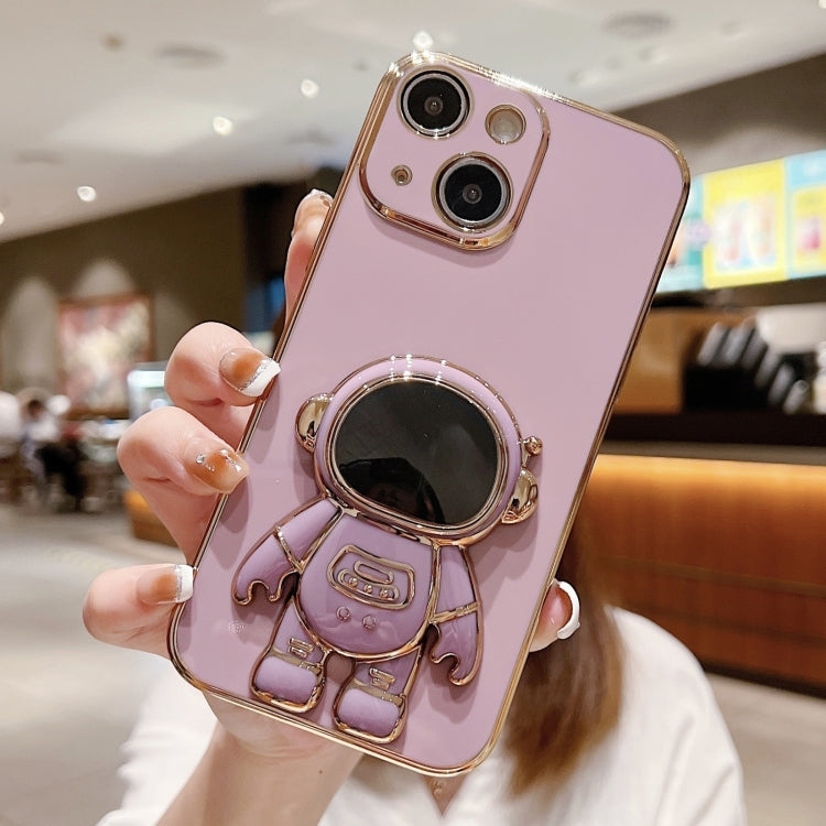 Electroplating Astronaut Holder Phone Case, For iPhone 15 Pro Max, For iPhone 15 Pro, For iPhone 15 Plus, For iPhone 15