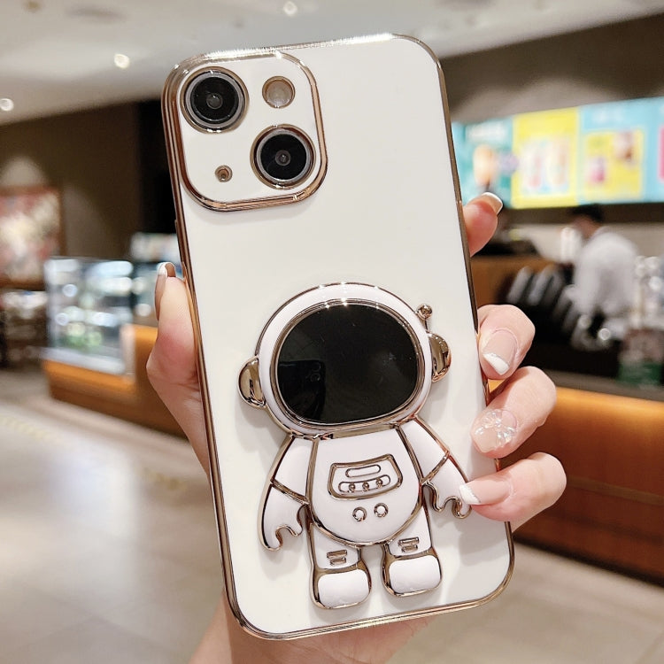 Electroplating Astronaut Holder Phone Case, For iPhone 15 Pro Max, For iPhone 15 Pro, For iPhone 15 Plus, For iPhone 15