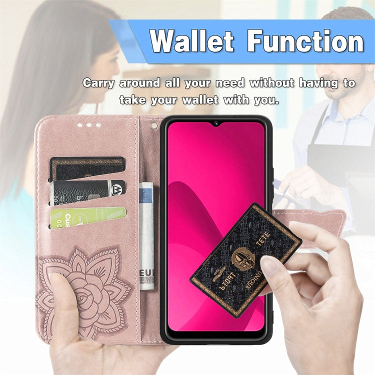 Butterfly Love Flower Embossed Leather Phone Case, For iPhone 16, iPhone 16e