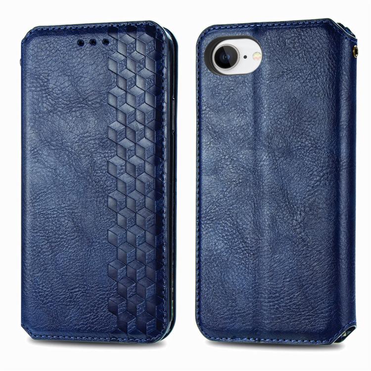 Cubic Grid Pressed Magnetic Leather Phone Case, For iPhone 16e, For iPhone 16 Pro Max, For iPhone 16 Pro