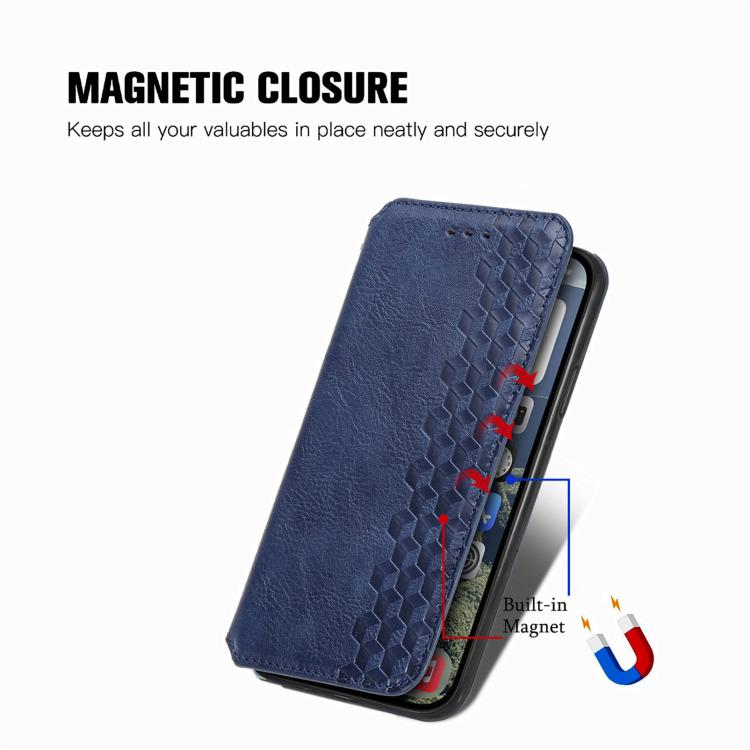 Cubic Grid Pressed Magnetic Leather Phone Case, For iPhone 16e, For iPhone 16 Pro Max, For iPhone 16 Pro