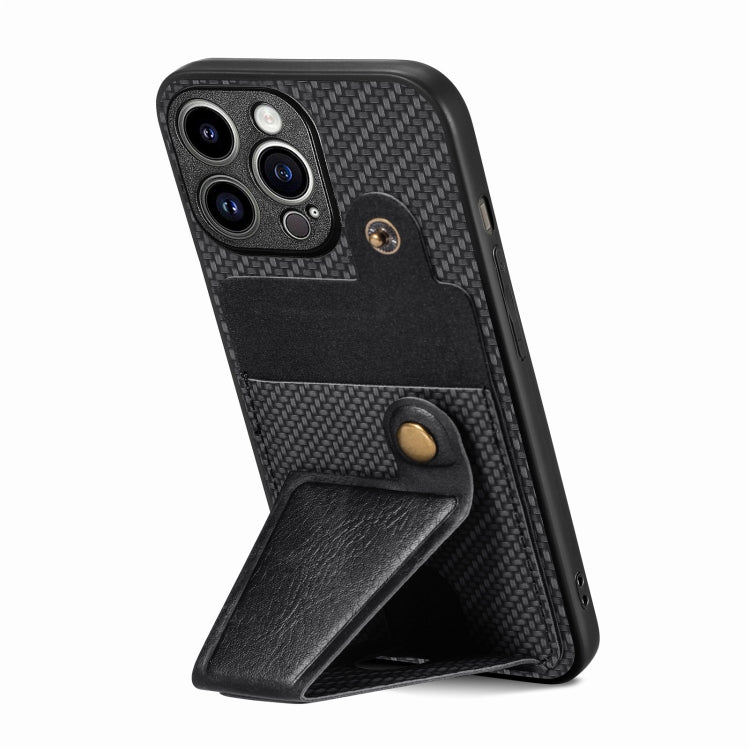 Carbon Fiber Wallet Flip Card K-shaped Holder Phone Case, For iPhone 15 Pro max, For iPhone 15 Pro, For iPhone 15 Plus, For iPhone 15
