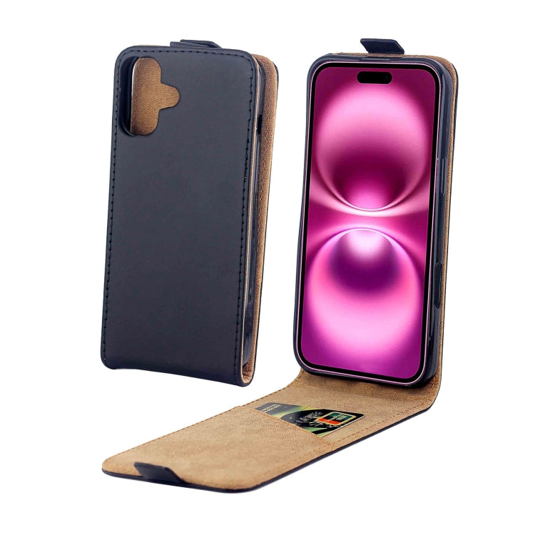 Vertical Flip Leather Phone Case with Card Slot, For iPhone 16e, For iPhone 16 Pro Max, For iPhone 16 Pro, For iPhone 16 Plus, For iPhone 16, For iPhone 15 Pro Max, For iPhone 15 Pro, For iPhone 15 Plus, For iPhone 15
