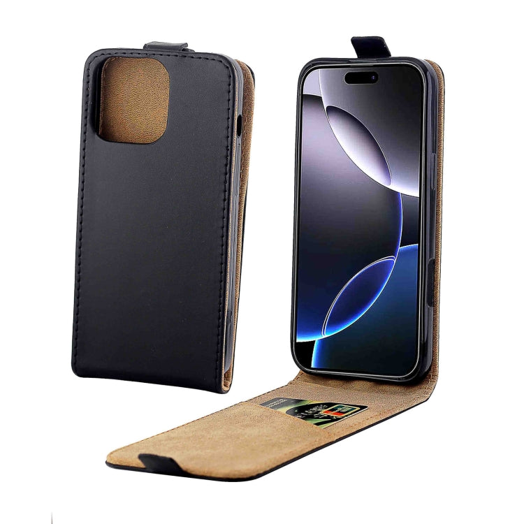 Vertical Flip Leather Phone Case with Card Slot, For iPhone 16 Pro Max, For iPhone 16 Pro, For iPhone 16 Plus, For iPhone 16, For iPhone 15 Pro Max, For iPhone 15 Pro, For iPhone 15 Plus, For iPhone 15