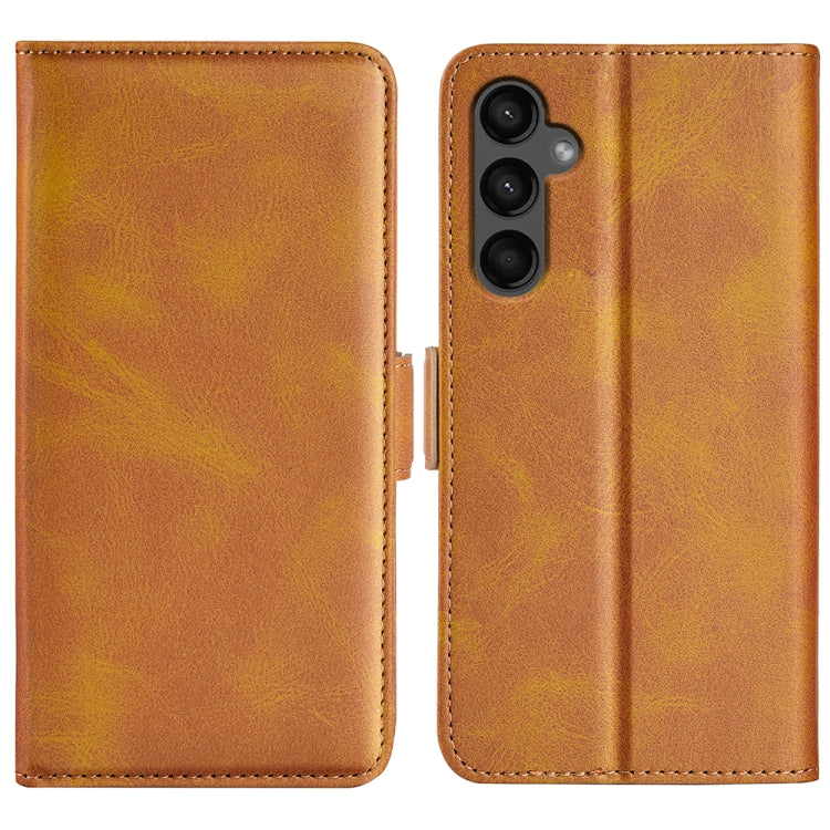 Dual-side Magnetic Buckle Horizontal Flip Leather Phone Case, For Samsung Galaxy S24+ 5G, For Samsung Galaxy S24 5G, For Samsung Galaxy A15, For Samsung Galaxy A05, For Samsung Galaxy A05s