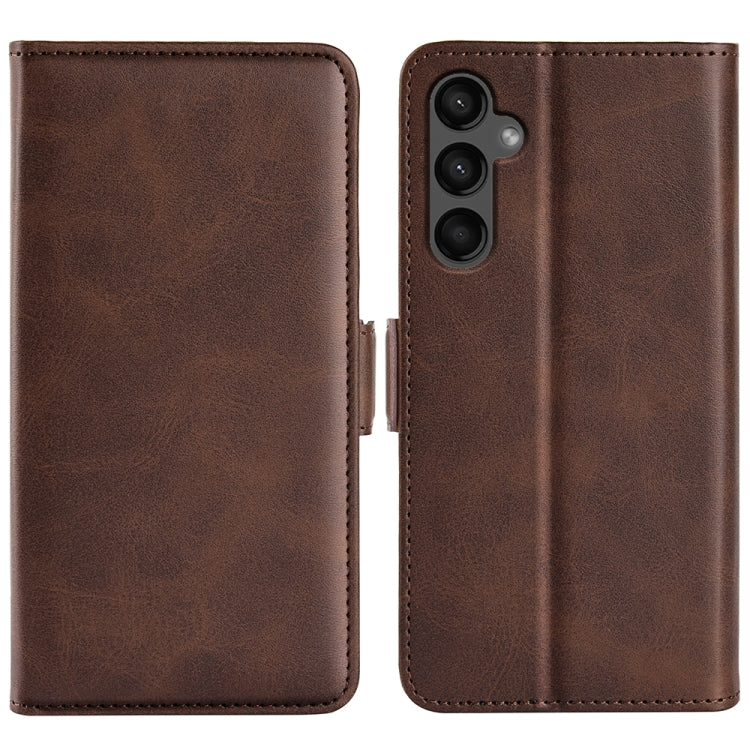 Dual-side Magnetic Buckle Horizontal Flip Leather Phone Case, For Samsung Galaxy S24+ 5G, For Samsung Galaxy S24 5G, For Samsung Galaxy A15, For Samsung Galaxy A05, For Samsung Galaxy A05s