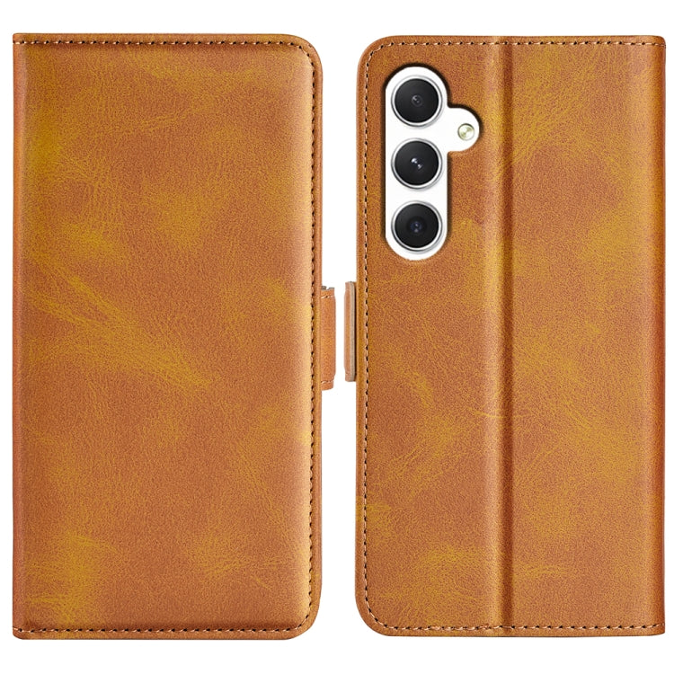 Dual-side Magnetic Buckle Horizontal Flip Leather Phone Case, For Samsung Galaxy S24+ 5G, For Samsung Galaxy S24 5G, For Samsung Galaxy A15, For Samsung Galaxy A05, For Samsung Galaxy A05s