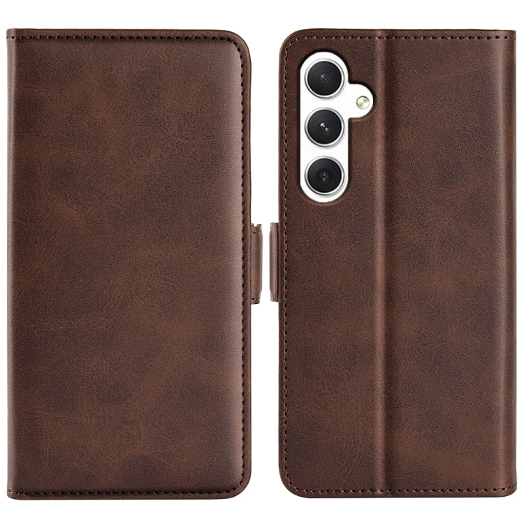 Dual-side Magnetic Buckle Horizontal Flip Leather Phone Case, For Samsung Galaxy S24+ 5G, For Samsung Galaxy S24 5G, For Samsung Galaxy A15, For Samsung Galaxy A05, For Samsung Galaxy A05s