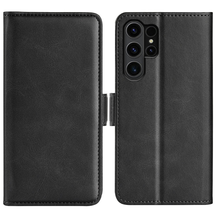 Dual-side Magnetic Buckle Horizontal Flip Leather Phone Case, For Samsung Galaxy S24 FE 5G, For Samsung Galaxy M55 5G, For Samsung Galaxy M15 5G, For Samsung Galaxy A55, For Samsung Galaxy A35, For Samsung Galaxy S24 Ultra 5G