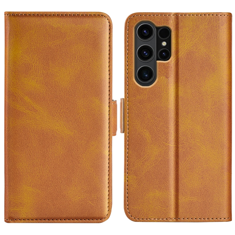 Dual-side Magnetic Buckle Horizontal Flip Leather Phone Case, For Samsung Galaxy S24 FE 5G, For Samsung Galaxy M55 5G, For Samsung Galaxy M15 5G, For Samsung Galaxy A55, For Samsung Galaxy A35, For Samsung Galaxy S24 Ultra 5G