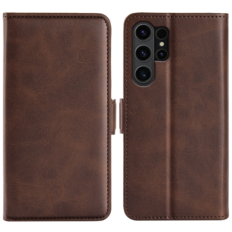 Dual-side Magnetic Buckle Horizontal Flip Leather Phone Case, For Samsung Galaxy S24 FE 5G, For Samsung Galaxy M55 5G, For Samsung Galaxy M15 5G, For Samsung Galaxy A55, For Samsung Galaxy A35, For Samsung Galaxy S24 Ultra 5G