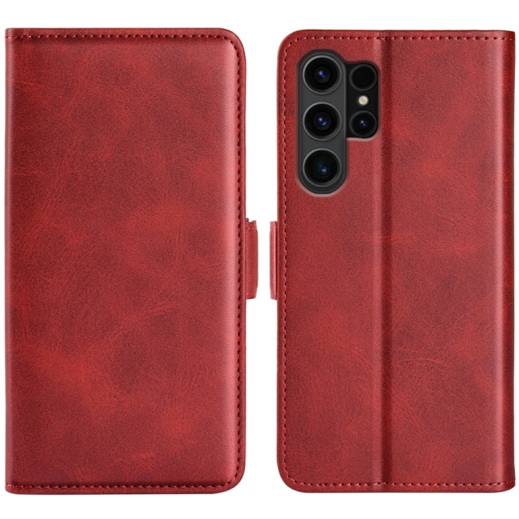 Dual-side Magnetic Buckle Horizontal Flip Leather Phone Case, For Samsung Galaxy S24 FE 5G, For Samsung Galaxy M55 5G, For Samsung Galaxy M15 5G, For Samsung Galaxy A55, For Samsung Galaxy A35, For Samsung Galaxy S24 Ultra 5G