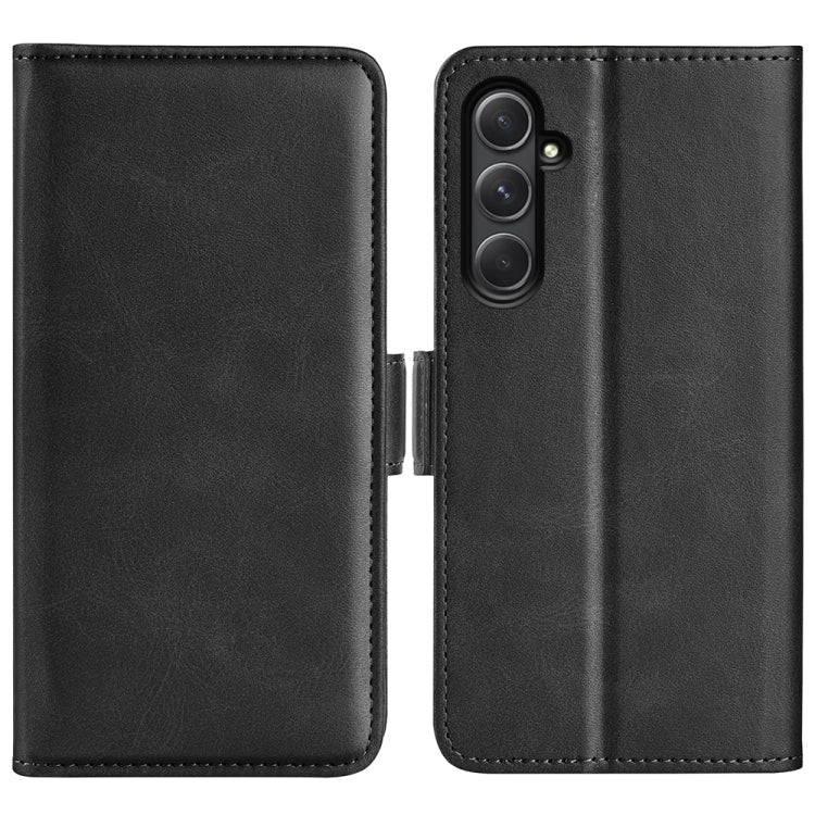 Dual-side Magnetic Buckle Horizontal Flip Leather Phone Case, For Samsung Galaxy S24 FE 5G, For Samsung Galaxy M55 5G, For Samsung Galaxy M15 5G, For Samsung Galaxy A55, For Samsung Galaxy A35, For Samsung Galaxy S24 Ultra 5G