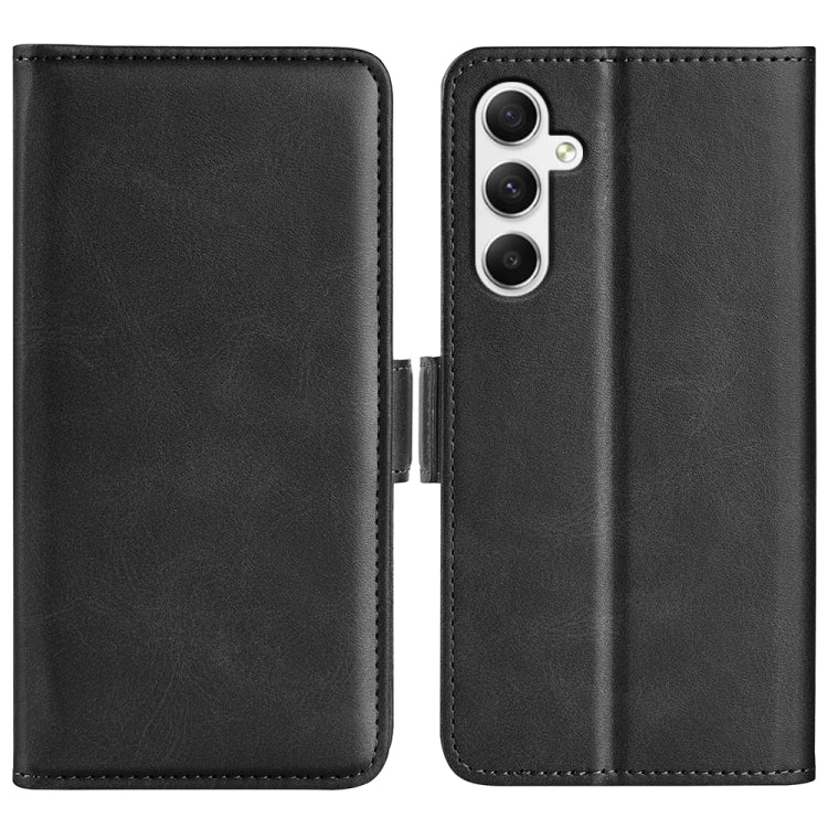 Dual-side Magnetic Buckle Horizontal Flip Leather Phone Case, For Samsung Galaxy S24 FE 5G, For Samsung Galaxy M55 5G, For Samsung Galaxy M15 5G, For Samsung Galaxy A55, For Samsung Galaxy A35, For Samsung Galaxy S24 Ultra 5G