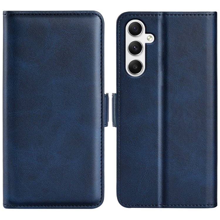 Dual-side Magnetic Buckle Horizontal Flip Leather Phone Case, For Samsung Galaxy S24 FE 5G, For Samsung Galaxy M55 5G, For Samsung Galaxy M15 5G, For Samsung Galaxy A55, For Samsung Galaxy A35, For Samsung Galaxy S24 Ultra 5G