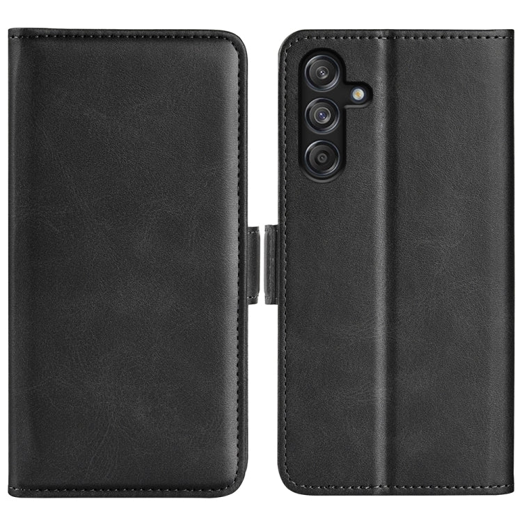 Dual-side Magnetic Buckle Horizontal Flip Leather Phone Case, For Samsung Galaxy S24 FE 5G, For Samsung Galaxy M55 5G, For Samsung Galaxy M15 5G, For Samsung Galaxy A55, For Samsung Galaxy A35, For Samsung Galaxy S24 Ultra 5G