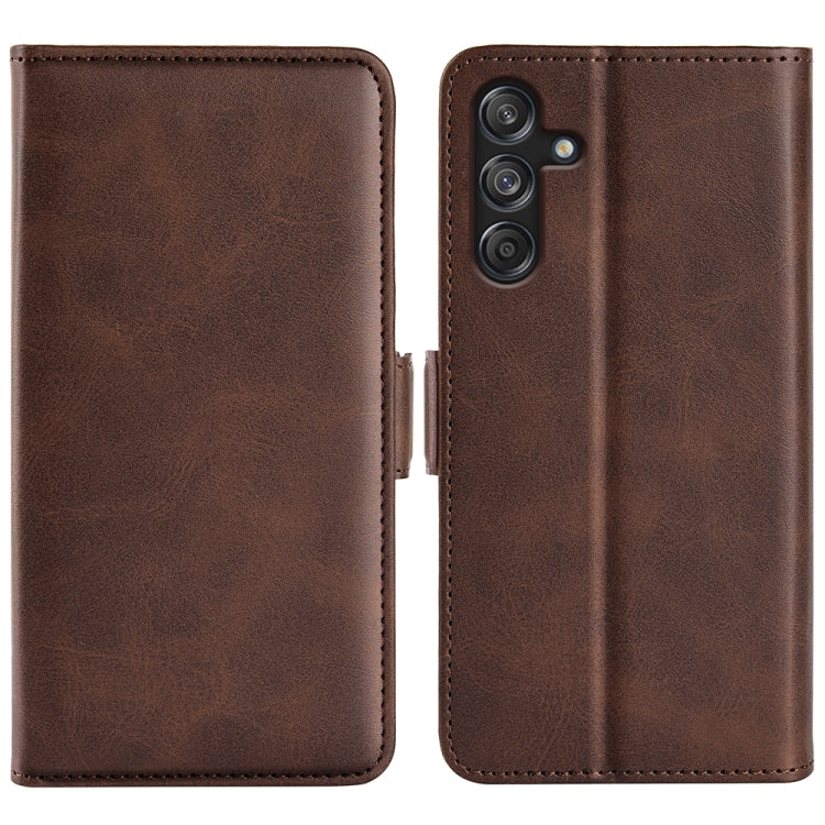 Dual-side Magnetic Buckle Horizontal Flip Leather Phone Case, For Samsung Galaxy S24 FE 5G, For Samsung Galaxy M55 5G, For Samsung Galaxy M15 5G, For Samsung Galaxy A55, For Samsung Galaxy A35, For Samsung Galaxy S24 Ultra 5G