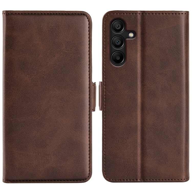 Dual-side Magnetic Buckle Horizontal Flip Leather Phone Case, For Samsung Galaxy S24 FE 5G, For Samsung Galaxy M55 5G, For Samsung Galaxy M15 5G, For Samsung Galaxy A55, For Samsung Galaxy A35, For Samsung Galaxy S24 Ultra 5G