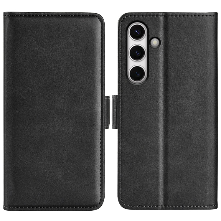 Dual-side Magnetic Buckle Horizontal Flip Leather Phone Case, For Samsung Galaxy S24 FE 5G, For Samsung Galaxy M55 5G, For Samsung Galaxy M15 5G, For Samsung Galaxy A55, For Samsung Galaxy A35, For Samsung Galaxy S24 Ultra 5G