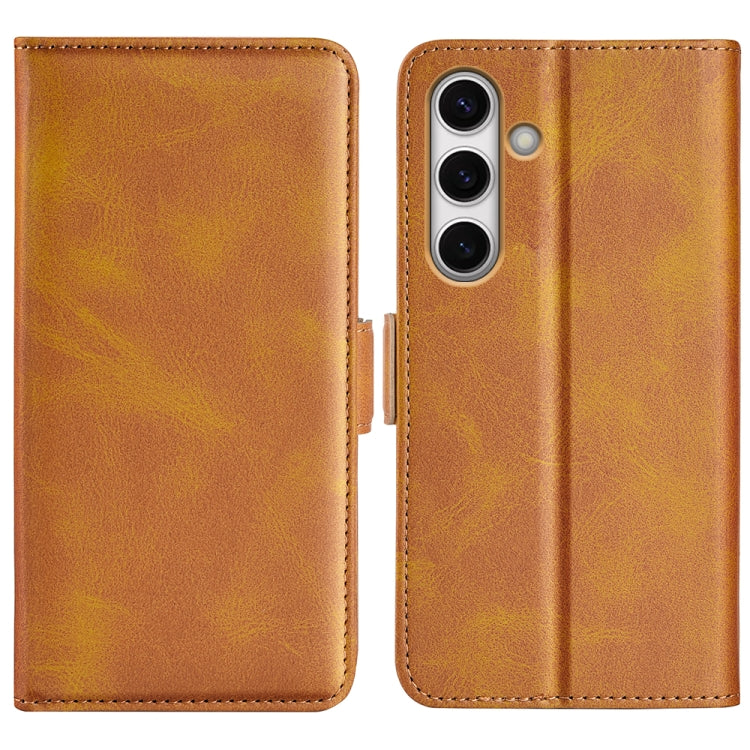 Dual-side Magnetic Buckle Horizontal Flip Leather Phone Case, For Samsung Galaxy S24 FE 5G, For Samsung Galaxy M55 5G, For Samsung Galaxy M15 5G, For Samsung Galaxy A55, For Samsung Galaxy A35, For Samsung Galaxy S24 Ultra 5G