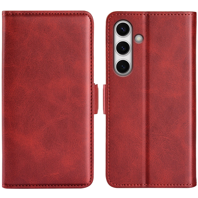 Dual-side Magnetic Buckle Horizontal Flip Leather Phone Case, For Samsung Galaxy S24 FE 5G, For Samsung Galaxy M55 5G, For Samsung Galaxy M15 5G, For Samsung Galaxy A55, For Samsung Galaxy A35, For Samsung Galaxy S24 Ultra 5G