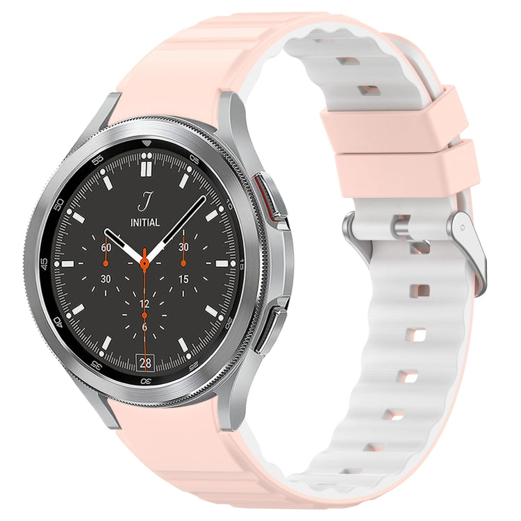 Two Color Horizontal Silicone Watch Band, For Samsung Galaxy Watch 4, For Samsung Galaxy Watch 4 Classic 46mm