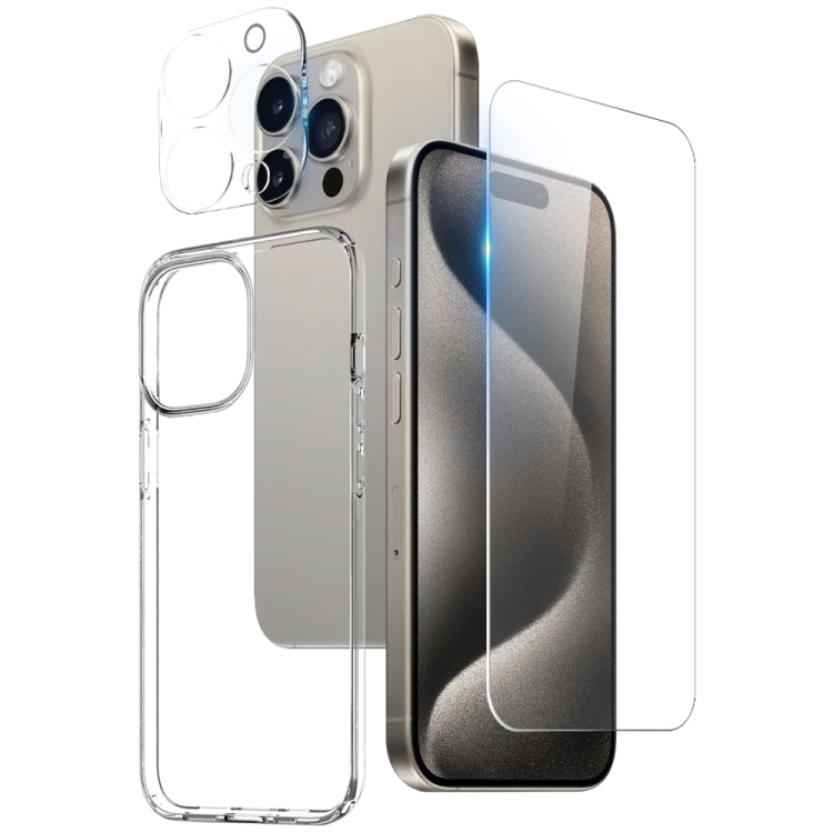 NORTHJO 3 in 1 TPU Phone Case with Screen Film and Lens Film, For iPhone 16 Pro Max, For iPhone 16 Pro, For iPhone 16 Plus, For iPhone 16, For iPhone 15 Pro Max, For iPhone 15 Pro, For iPhone 15 Plus, For iPhone 15, For iPhone 14 Plus, For iPhone 14