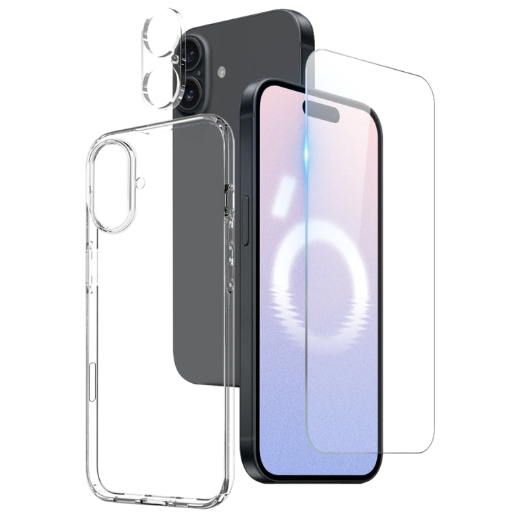 NORTHJO 3 in 1 TPU Phone Case with Screen Film and Lens Film, For iPhone 16 Pro Max, For iPhone 16 Pro, For iPhone 16 Plus, For iPhone 16, For iPhone 15 Pro Max, For iPhone 15 Pro, For iPhone 15 Plus, For iPhone 15, For iPhone 14 Plus, For iPhone 14