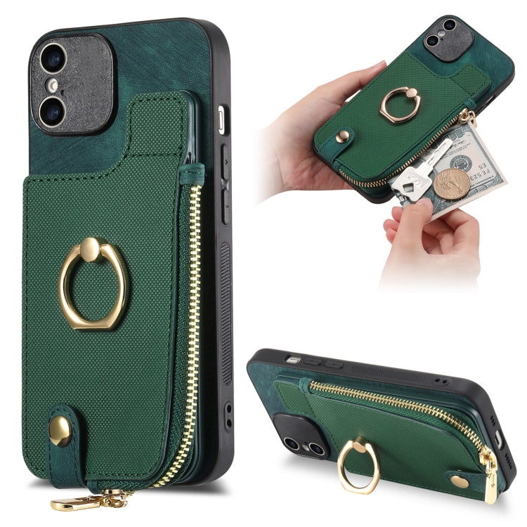Cross Leather Ring Vertical Zipper Wallet Back Phone Case, For iPhone 11, For iPhone 11 Pro, For iPhone XR, For iPhone XS Max